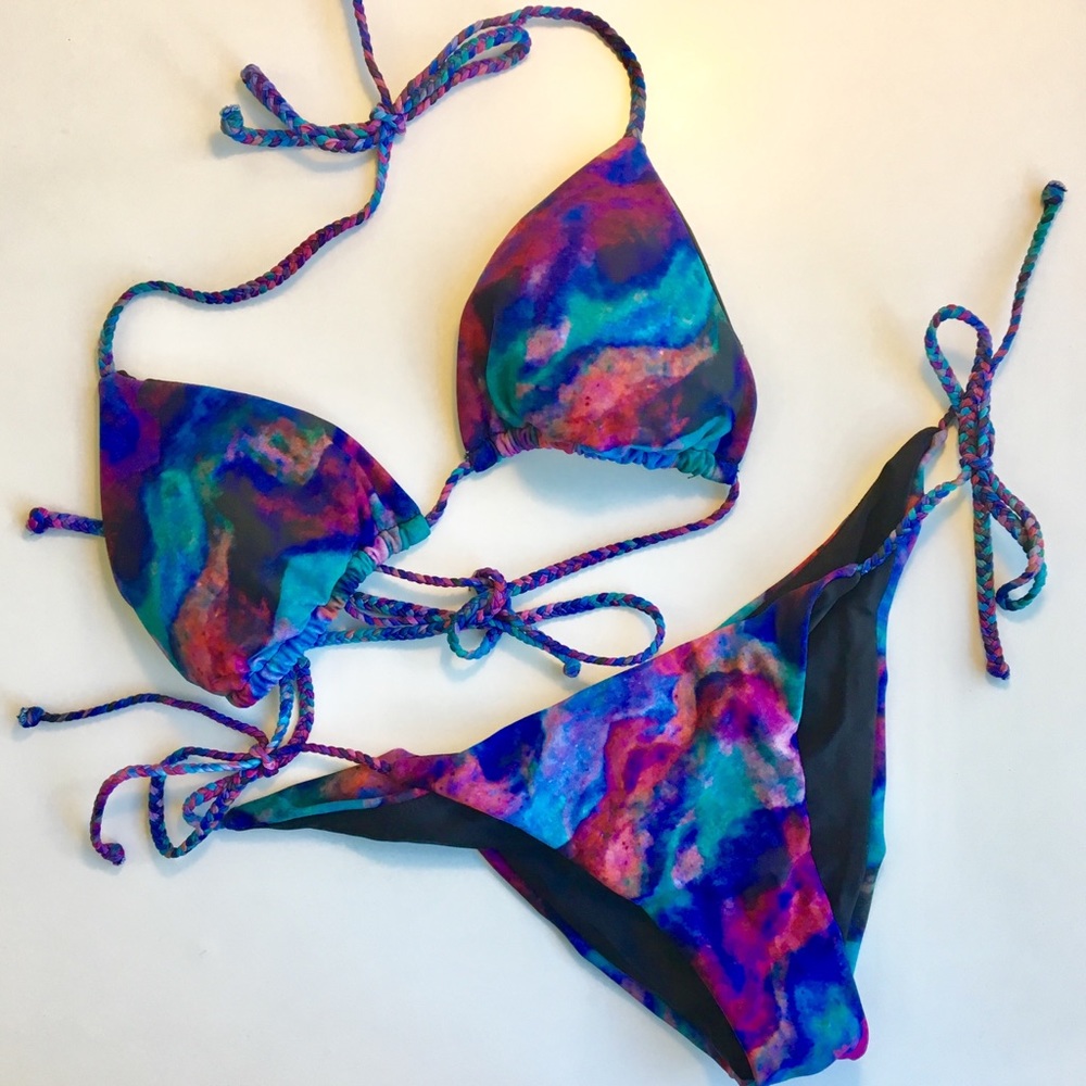 Two-piece Tie Dye String Bikini
